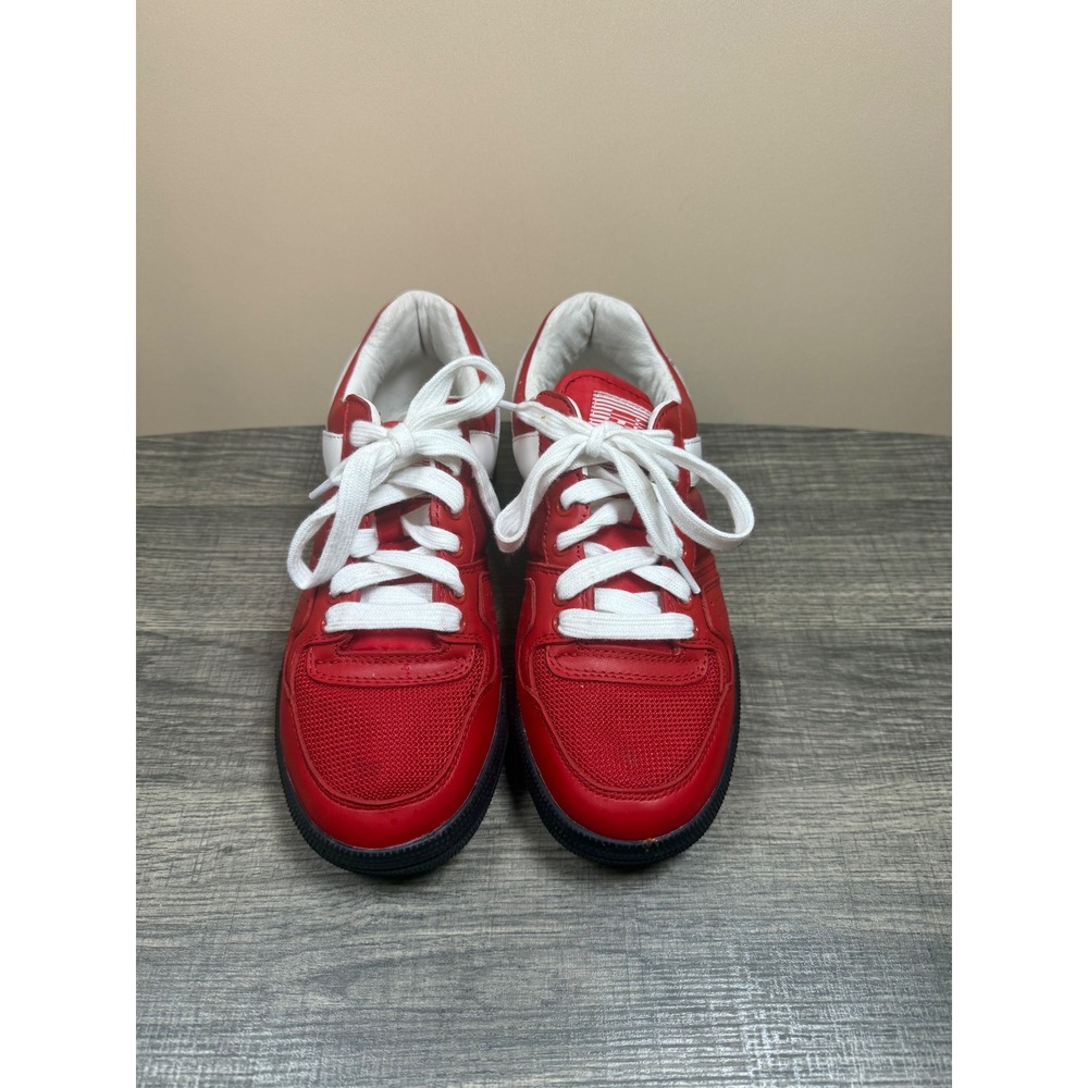 Pony City Wings Low Mens Red White Leather Mesh Sneakers Size 5.5